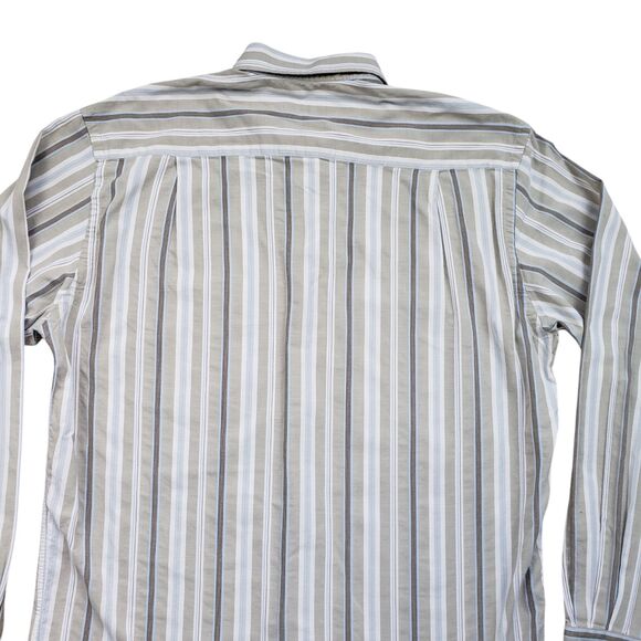 Ermenegildo Zegna Shirt Mens Large Striped Long Sleeve Button Up Romania - Picture 9 of 9